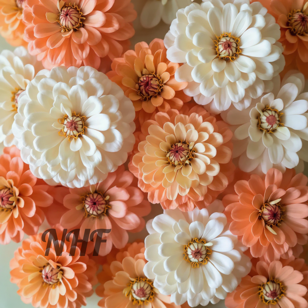 100  Peaches and Cream Zinnia Flower Seeds