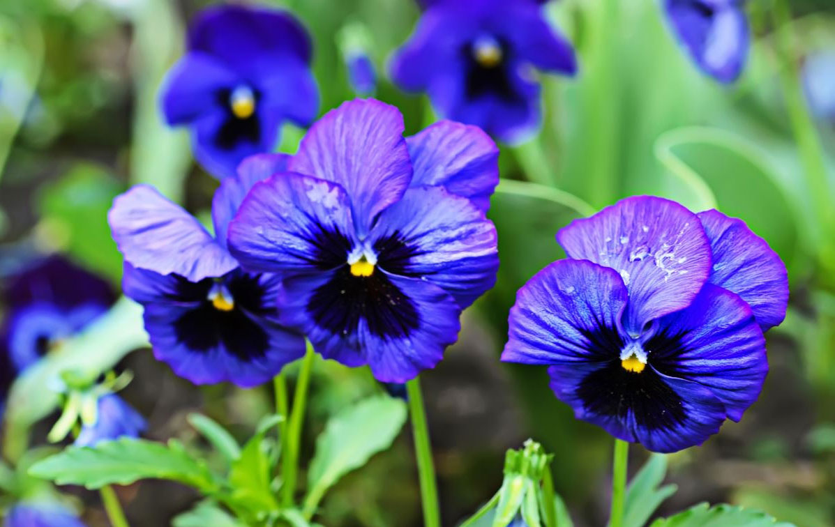 Blue Ullswater Pansy Seeds – Heirloom Viola Seeds, 50 Count, Easy To Grow Biennial Flowers